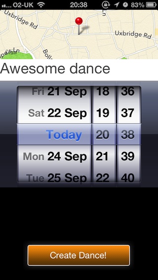 Create dance screenshot